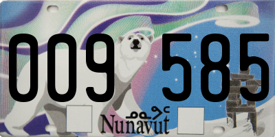 NU license plate 009585