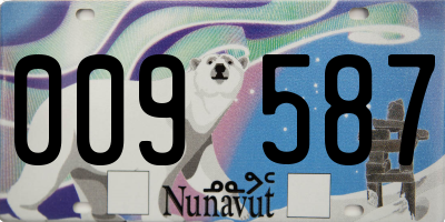 NU license plate 009587