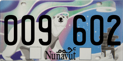 NU license plate 009602