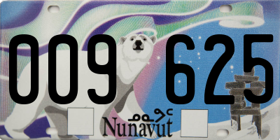 NU license plate 009625