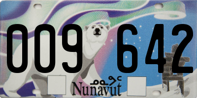 NU license plate 009642