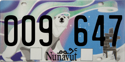 NU license plate 009647