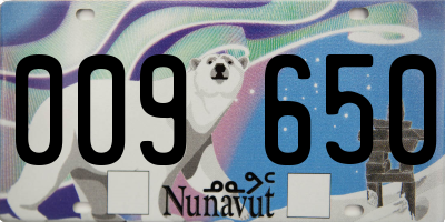 NU license plate 009650