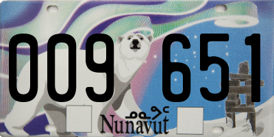 NU license plate 009651