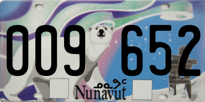 NU license plate 009652