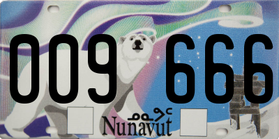 NU license plate 009666