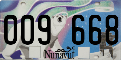 NU license plate 009668