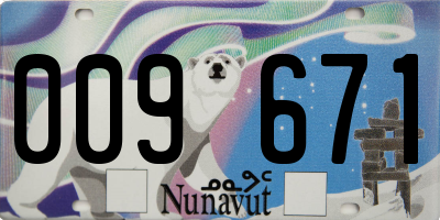 NU license plate 009671