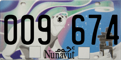 NU license plate 009674