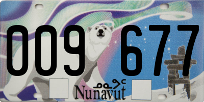 NU license plate 009677