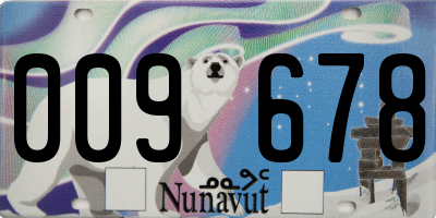 NU license plate 009678