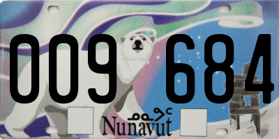 NU license plate 009684