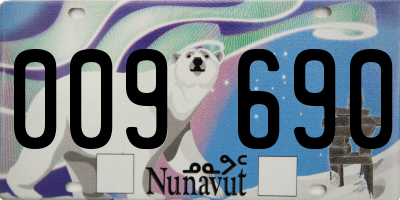 NU license plate 009690