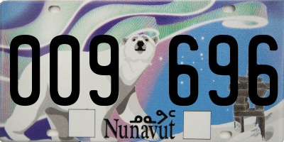 NU license plate 009696