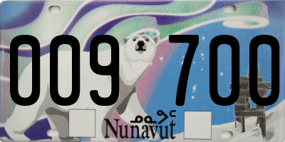 NU license plate 009700