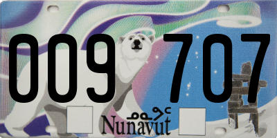 NU license plate 009707