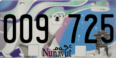 NU license plate 009725