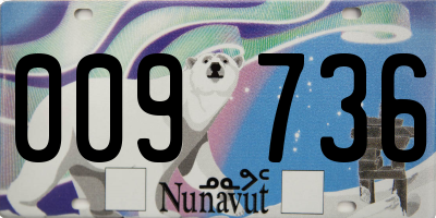 NU license plate 009736