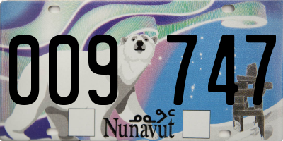 NU license plate 009747