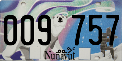 NU license plate 009757