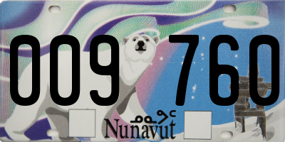 NU license plate 009760