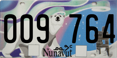 NU license plate 009764