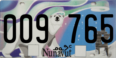 NU license plate 009765