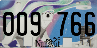 NU license plate 009766