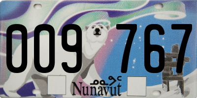 NU license plate 009767