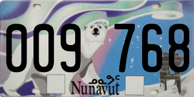 NU license plate 009768