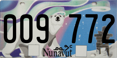 NU license plate 009772