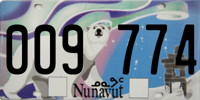 NU license plate 009774