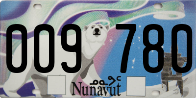 NU license plate 009780