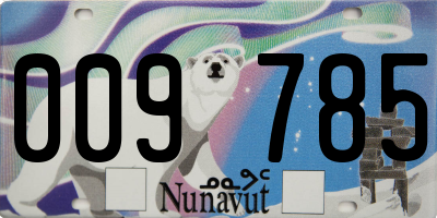 NU license plate 009785