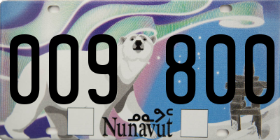 NU license plate 009800