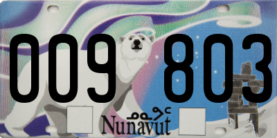 NU license plate 009803