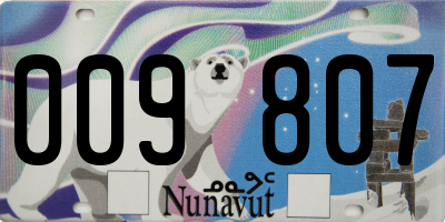 NU license plate 009807