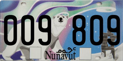 NU license plate 009809