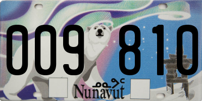 NU license plate 009810