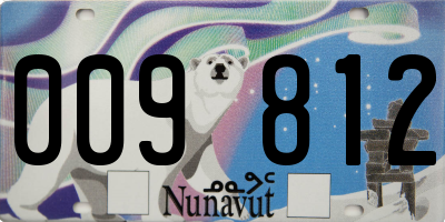 NU license plate 009812