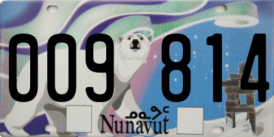 NU license plate 009814