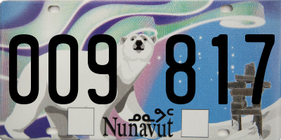 NU license plate 009817