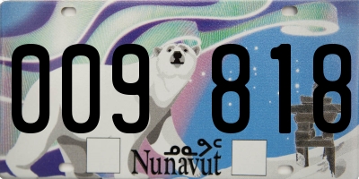 NU license plate 009818