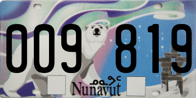 NU license plate 009819