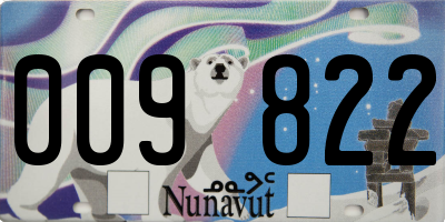 NU license plate 009822