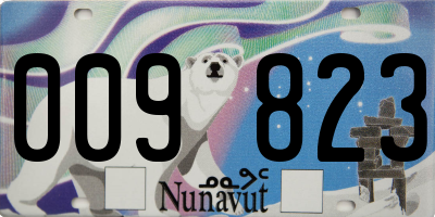 NU license plate 009823