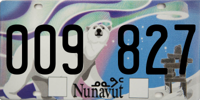 NU license plate 009827