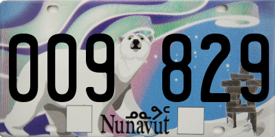 NU license plate 009829