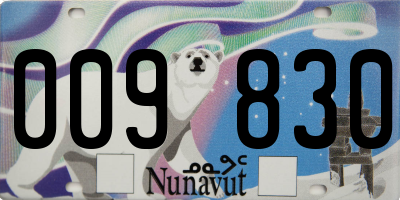 NU license plate 009830