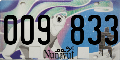 NU license plate 009833